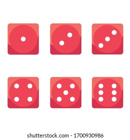 Dice for table games, Vector Illustration.