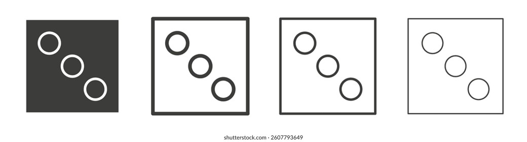 Dice three icon collection for website designs