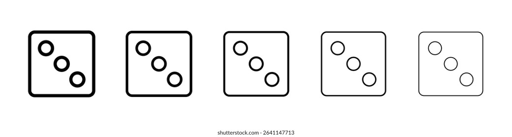 Dice three icon concept. graphic design, logo, Web, UI.