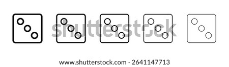Dice three icon concept. graphic design, logo, Web, UI.