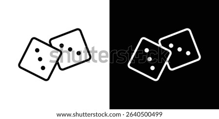 Dice three icon Graphic vector set for ui design