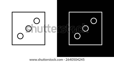 Dice three icon symbol concept for graphic design, Website, UI. EPS