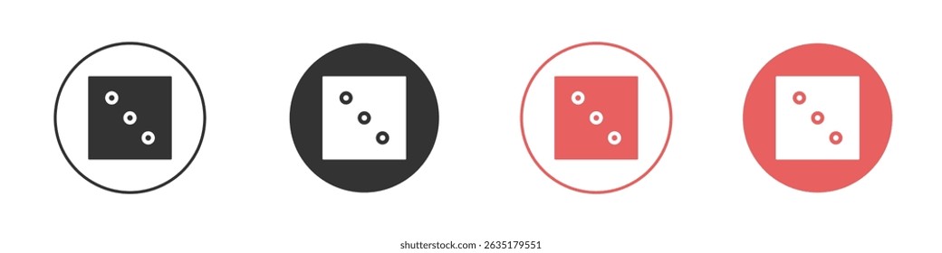 Dice three icon vector design template simple and clean style