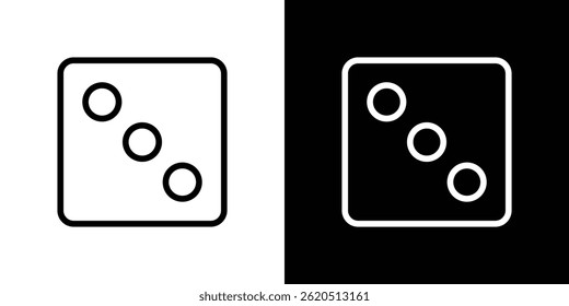 Dice three icon vector, illustration logo template in trendy style