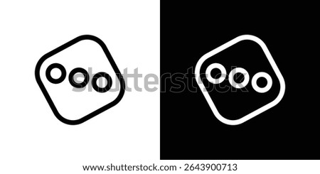 Dice three icon vector simple element illustration editable