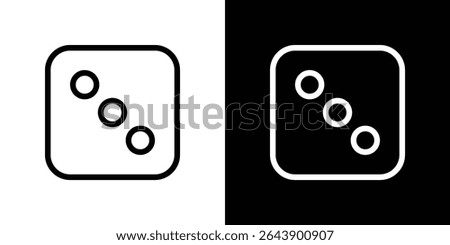 Dice three icon vector simple element illustration editable