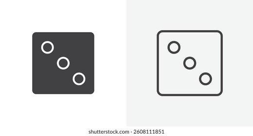 Dice three icons design. vector icons for ui designs