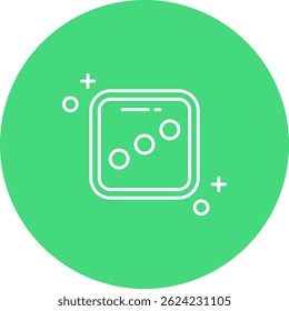 Dice three Line vector Icon Design