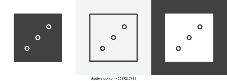 Dice three web vector icons
