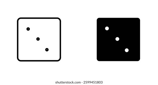 Dice threeicons for ui. vector illustration