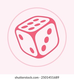 Dice trendy icon capable abstract beautiful vector illustration colorful artwork design.eps