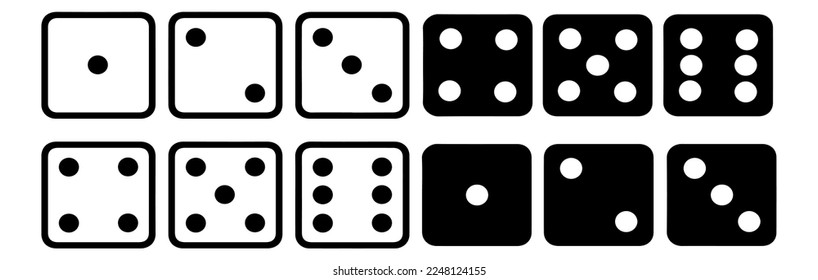 dice tubes game illustration,isolated on white backgrounnd