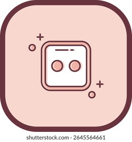 Dice two Line vector Icon Design