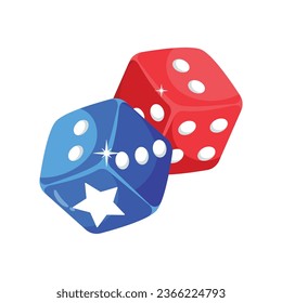 Dice vector colorful stickers Icon Design illustration. EPS 10 File