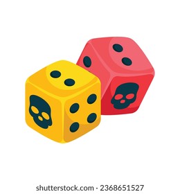 Dice vector colorful stickers Icon Design illustration. EPS 10 File