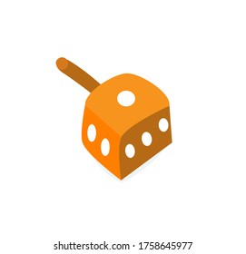 Dice vector in combination with sticks with contrasting colors displays a new atmosphere