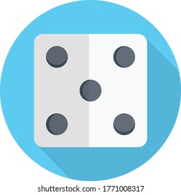 dice vector flat color icon