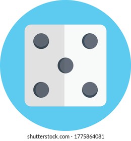 dice vector flat color icon
