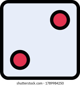 dice vector flat color icon 