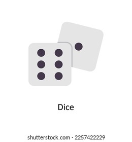 Dice vector Flat Icons. Simple stock illustration stock illustration