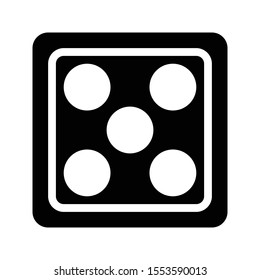 dice vector glyph flat icon 