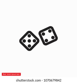 Dice  vector icon 