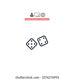 Dice  vector icon 
