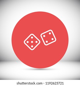 Dice  vector icon 