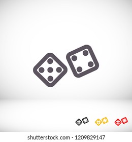 Dice  vector icon 