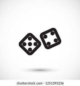 Dice  vector icon 