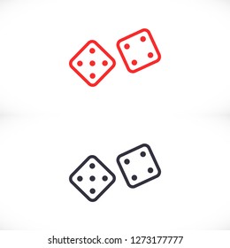 Dice  vector icon 