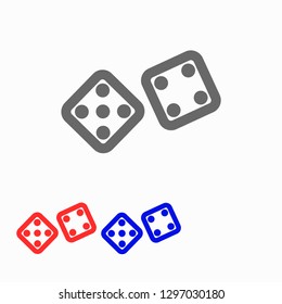 Dice  vector icon 