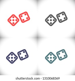 Dice  vector icon 