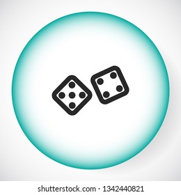 Dice  vector icon 