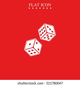 Dice vector icon.