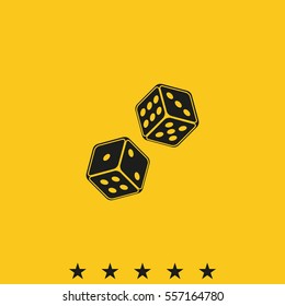 Dice vector icon.