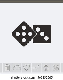 Dice Vector Icon.