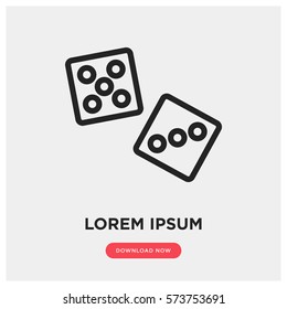 Dice vector icon