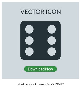Dice vector icon