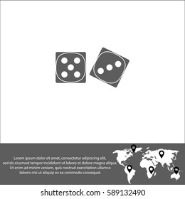Dice vector  icon.
