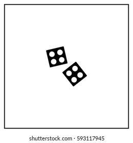 Dice Vector Icon.