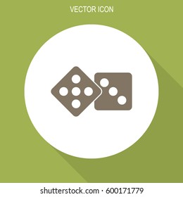 Dice vector icon.