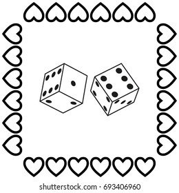 Dice vector icon