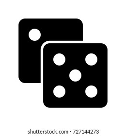 Dice vector icon.