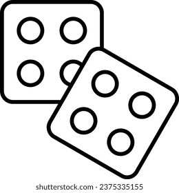 Dice vector icon. Can be used for printing, mobile and web applications.