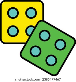 Dice vector icon. Can be used for printing, mobile and web applications.