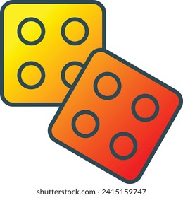 Dice vector icon. Can be used for printing, mobile and web applications.