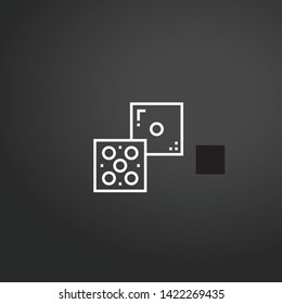 Dice vector icon. Dice concept stroke symbol design. Thin graphic elements vector illustration, outline pattern for your web site design, logo, UI. EPS 10.