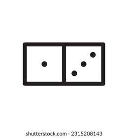 Dice vector icon. Dice cube flat sign design. Casino dices symbol pictogram. Domino icon. UX UI icon