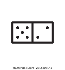 Dice vector icon. Dice cube flat sign design. Casino dices symbol pictogram. Domino icon. UX UI icon